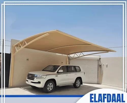 تركيب مظلات سيارات بالرياض 0569607972 شركة الافضل مظلة سيارات كابولية حديثة ومفتوحة، تتميز بتصميم انسيابي حيث يتم دعمها من جهة واحدة