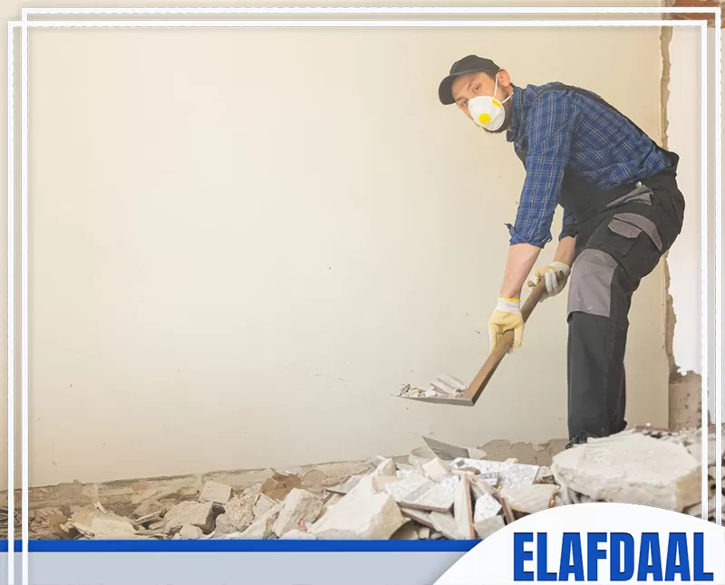 إزالة دمار بالطائف باحتراف لتنظيف الموقع وتجهيزه لأعمال الترميم